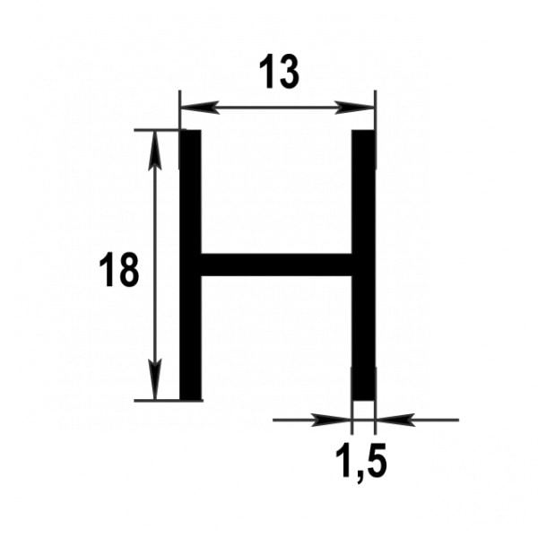 Двутавр 18х13х18 мм Дт 02.2000.502л Золото. Цена за 5 штук.