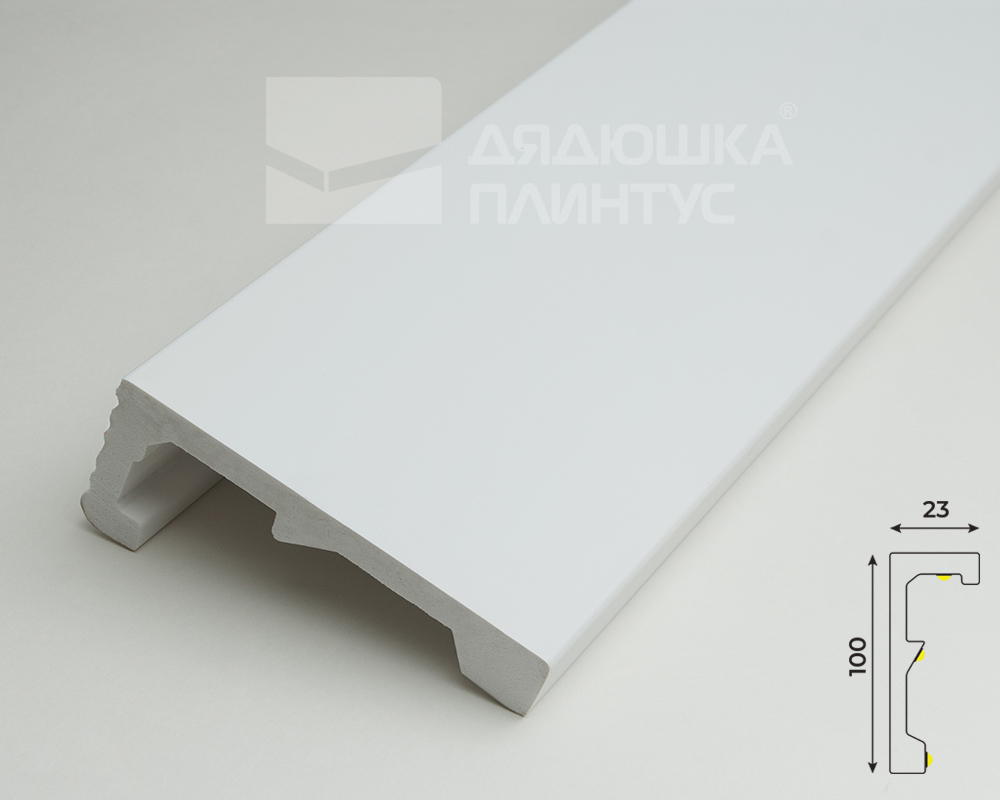 Плинтус карнизный СОЛИД 3 UHD 04/100L 2,0 м, Белый