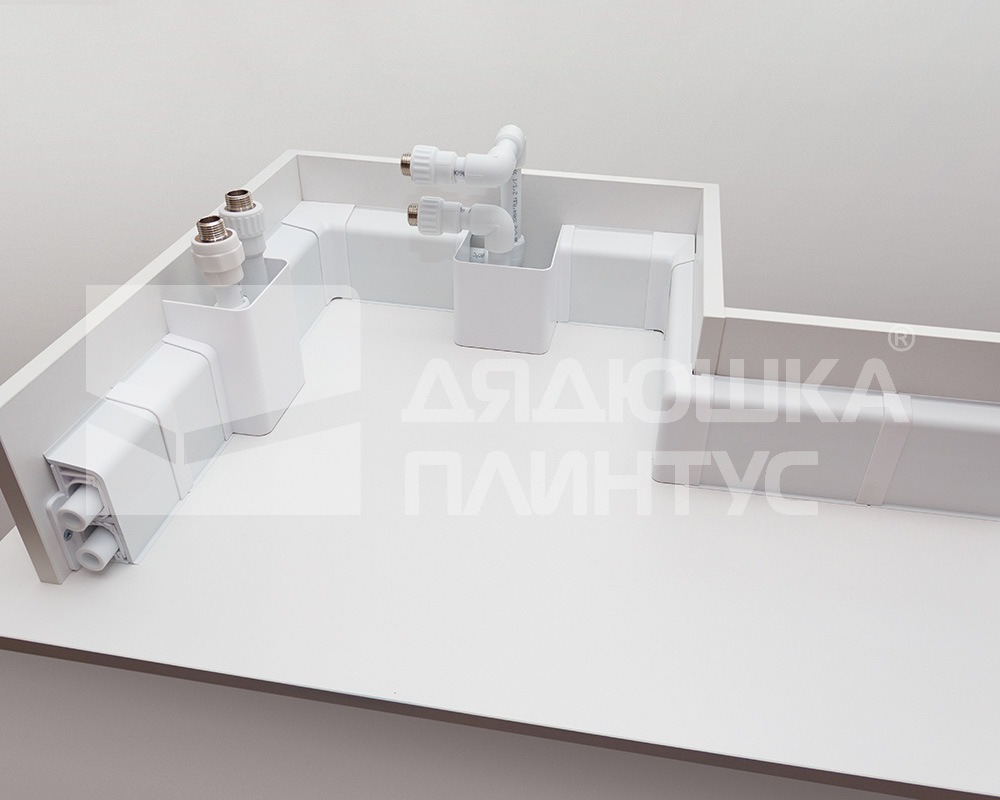 Плинтус для труб отопления ПВХ Smartprofile Аква. 2.2 метра