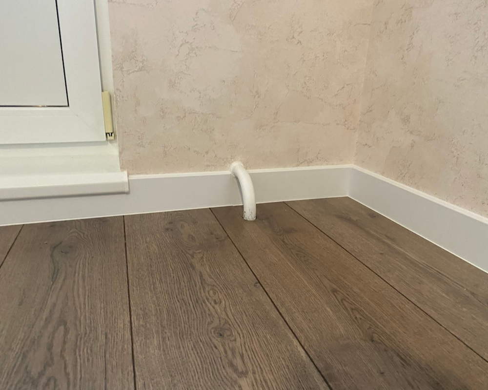 Плинтус ХДФ Dollken Cubu Flex Life XL 80 мм х 2,5 м 5012 Белый