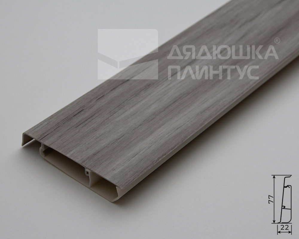 Плинтус ПВХ   MAGIC STIСK 77мм 2,2 м MS109 Лиственница серая
