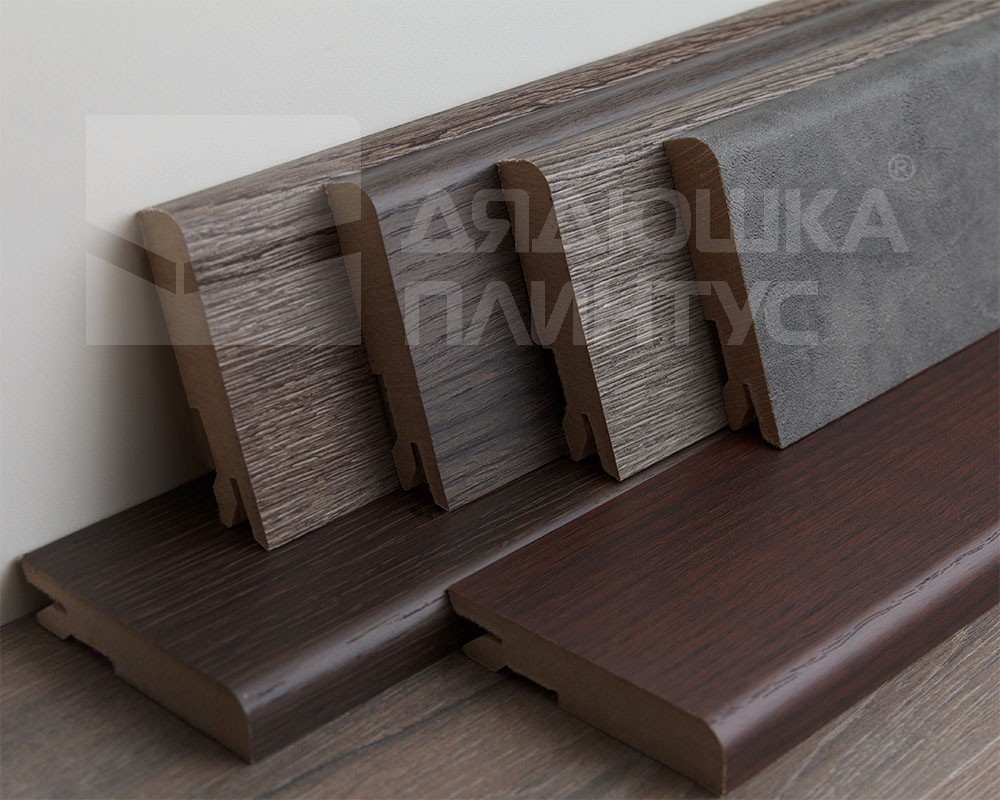 Плинтус МДФ Лука Пл 80МДФ.2700.Point line 24062 Айс грей