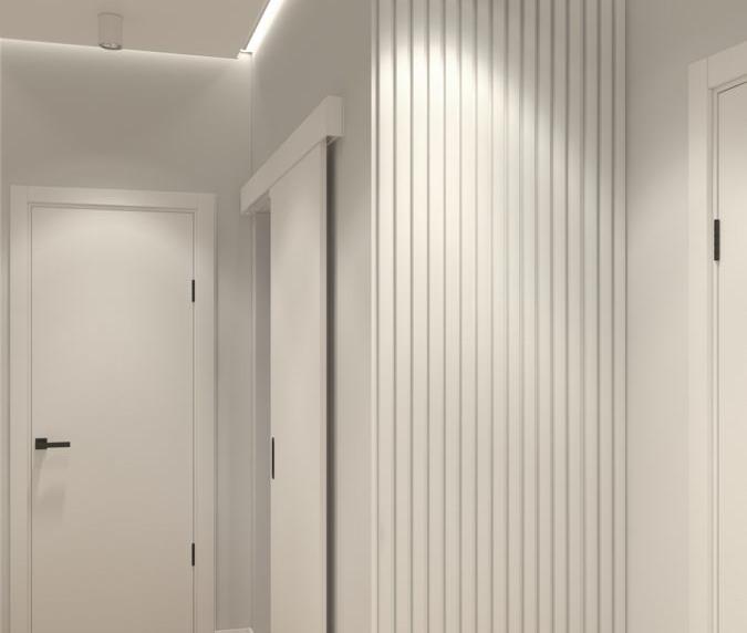 Стеновая панель 3D СОЛИД 4 UHD 06/120 120*2800 белая