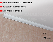 Карниз потолочный NMC WT7 16*22*2000 Белый под покраску