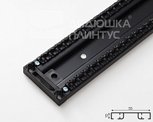 Карниз двухрядный алюминиевый ТРЭК УЮТ 1,0м Черный